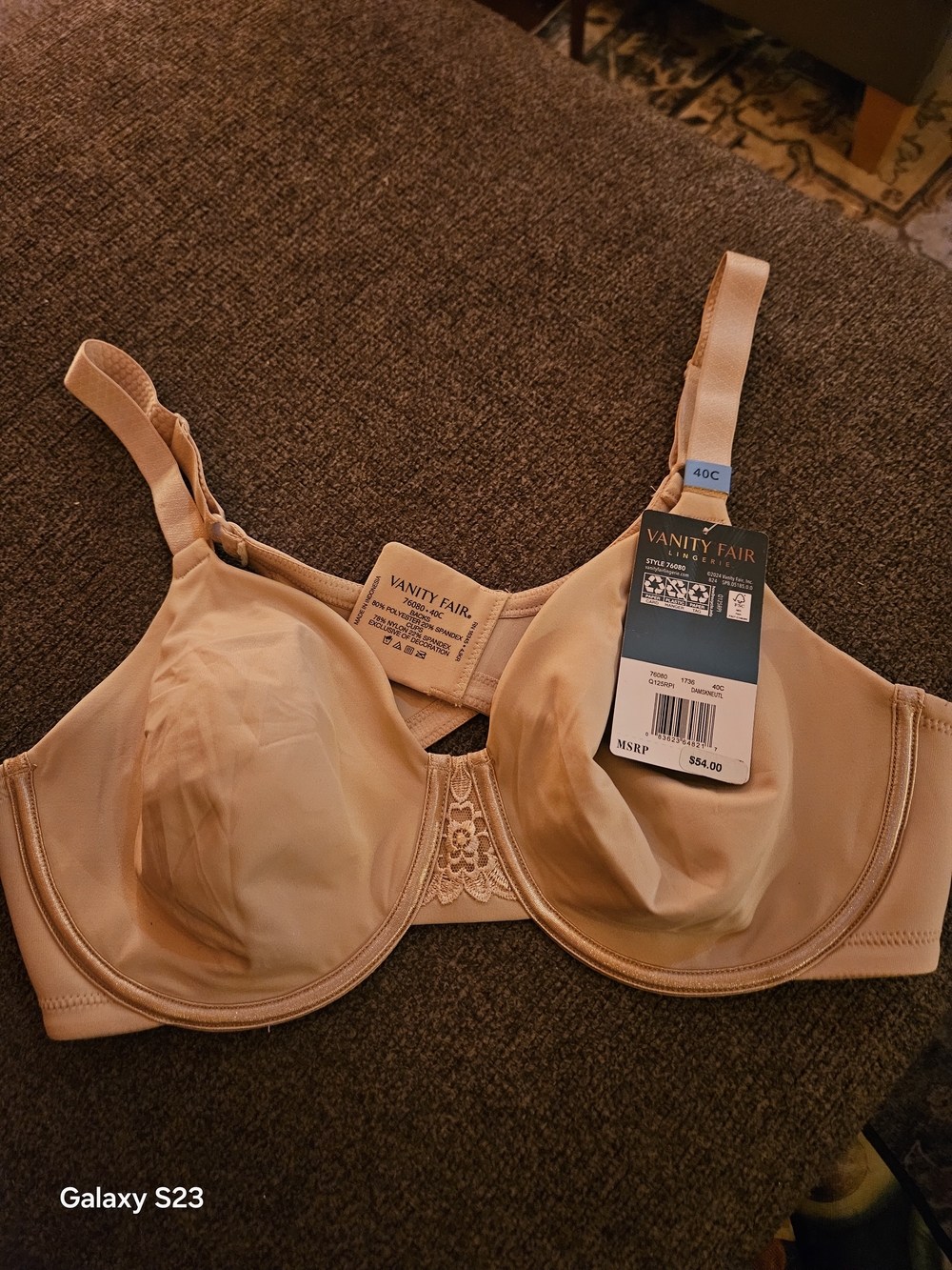 Vanity Fair Beige Underwire Full Coverage Bra
